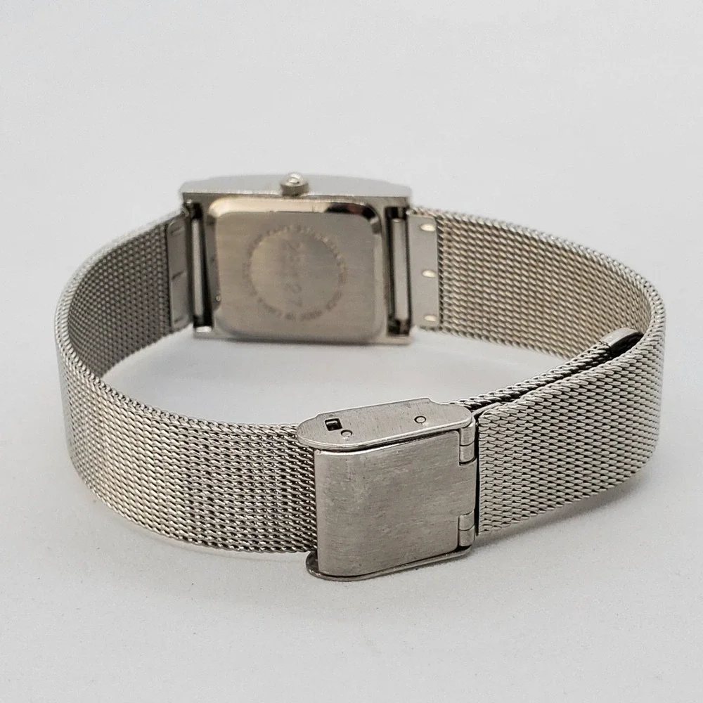 Kim Rogers Women's Watch 20MM MOP‎ Dial Crystal Bezel Gray Mesh Band New Battery